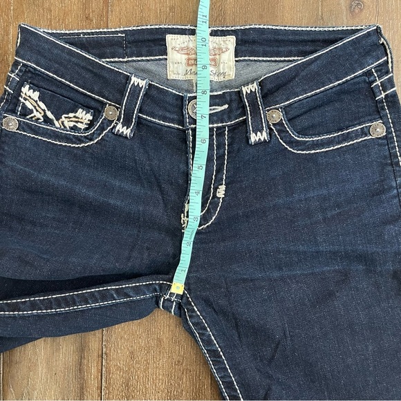 Big Star Jeans Maddie Skinny Slim Straight Leg Dark Wash Contrast Seam Women 25R - Picture 7 of 16